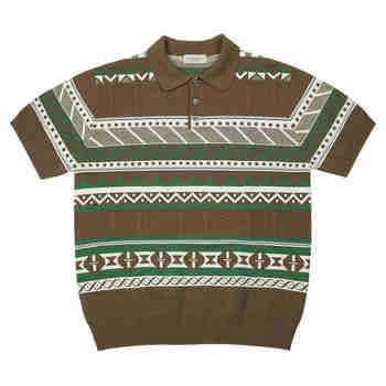 SORTIE(솔티) Jacquard Summer Polo Knit (Brown) | S.I.VILLAGE (에스아이빌리지)