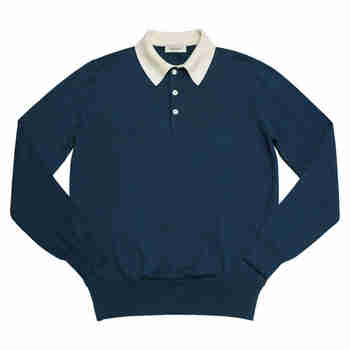 SORTIE(솔티) Combination Polo Knit (Blue) | S.I.VILLAGE (에스아이빌리지)