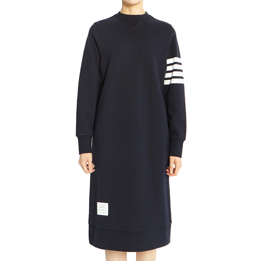 トムブラウン レディース ワンピース FJD056A 00535 415 Classic Loopback 4 Bar Sweater Dress | Thom Browne