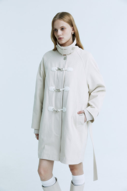 MUSEE(뮤제) [김설희 착용]LAFAYETTE Mac Trench Duffle Coat_Cream Beige | 신세계V [MUSEE][김설희 착용]LAFAYETTE Mac Trench... 