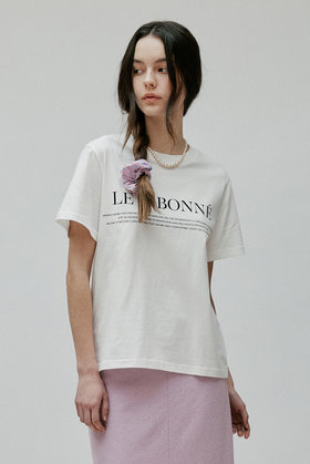 LE ABONNE(르아보네) SIMPLE LOGO TOP_WHITE | S.I.VILLAGE (에스아이빌리지)