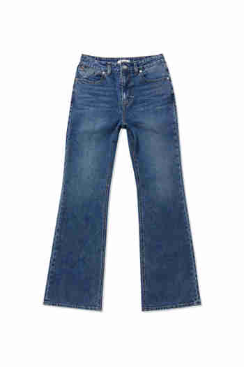 WRANGLER(랭글러) (W) FLARE FIT Span Denim Pants Indigo Medium | S.I.VILLAGE (에스아이빌리지)