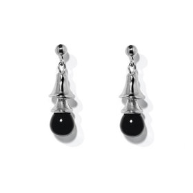 COLDFRAME(콜드프레임) BLACK BELL SILVER EARRINGS | S.I.VILLAGE (에스아이빌리지)