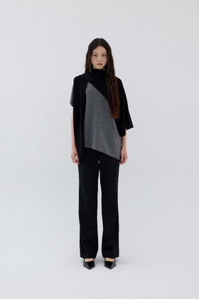 REPLAIN(리플레인) MULTI MUFFLER VEST_BLACK | S.I.VILLAGE (에스아이빌리지)