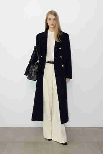 LEHA(레하) FONTE WOOL-CASHMERE BLENDED COAT (DARK NAVY) | S.I.VILLAGE (에스아이빌리지)