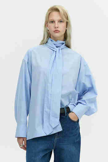 L`H.A.S(르하스) DOUBLE-SIDED SHIRT_BLUE | S.I.VILLAGE (에스아이빌리지)