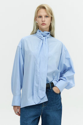 L`H.A.S(르하스) DOUBLE-SIDED SHIRT_BLUE | S.I.VILLAGE (에스아이빌리지)