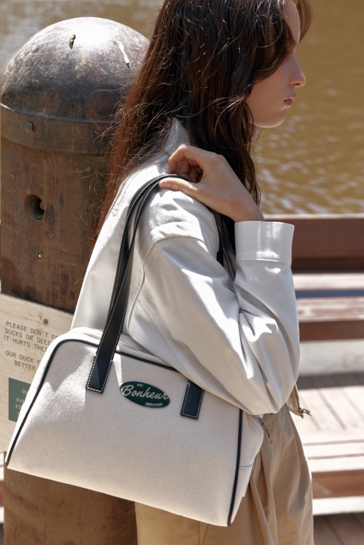 DEPOUND(드파운드) bowling canvas bag (shoulder) - black