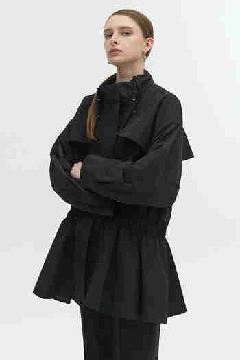 L`H.A.S(르하스) OVERSIZED BLOUSON STRING JUMPER_BLACK | S.I.VILLAGE (에스아이빌리지)