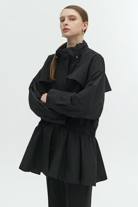 L`H.A.S(르하스) OVERSIZED BLOUSON STRING JUMPER_BLACK | S.I.VILLAGE (에스아이빌리지)